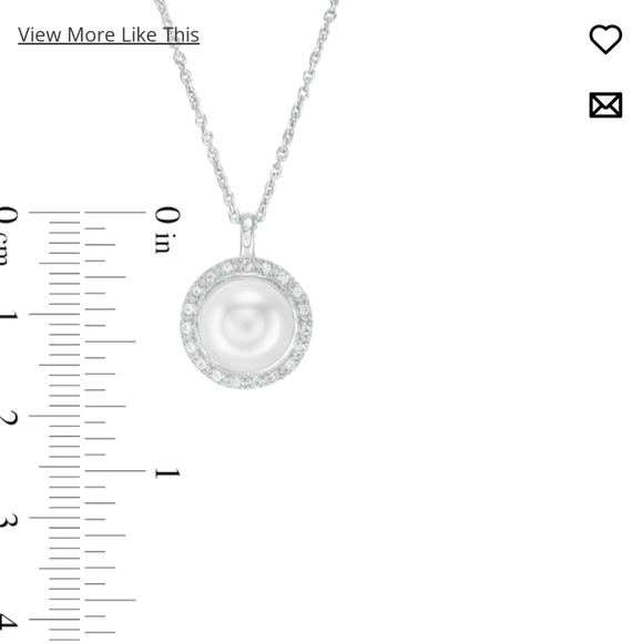 People's Jewelers Pearl & White Sapphire Necklace & Earrings Set - Picture 4 of 5